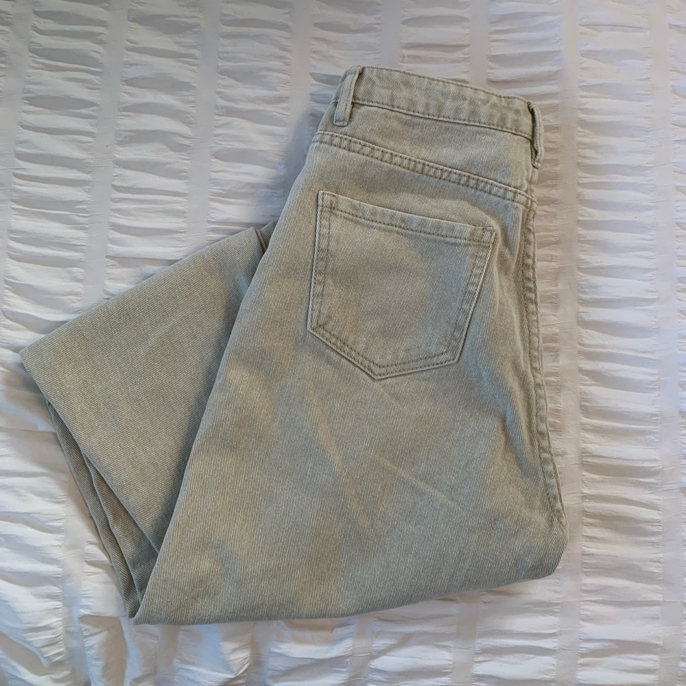 Misguided Riot High Rise Mom Jeans in Sand